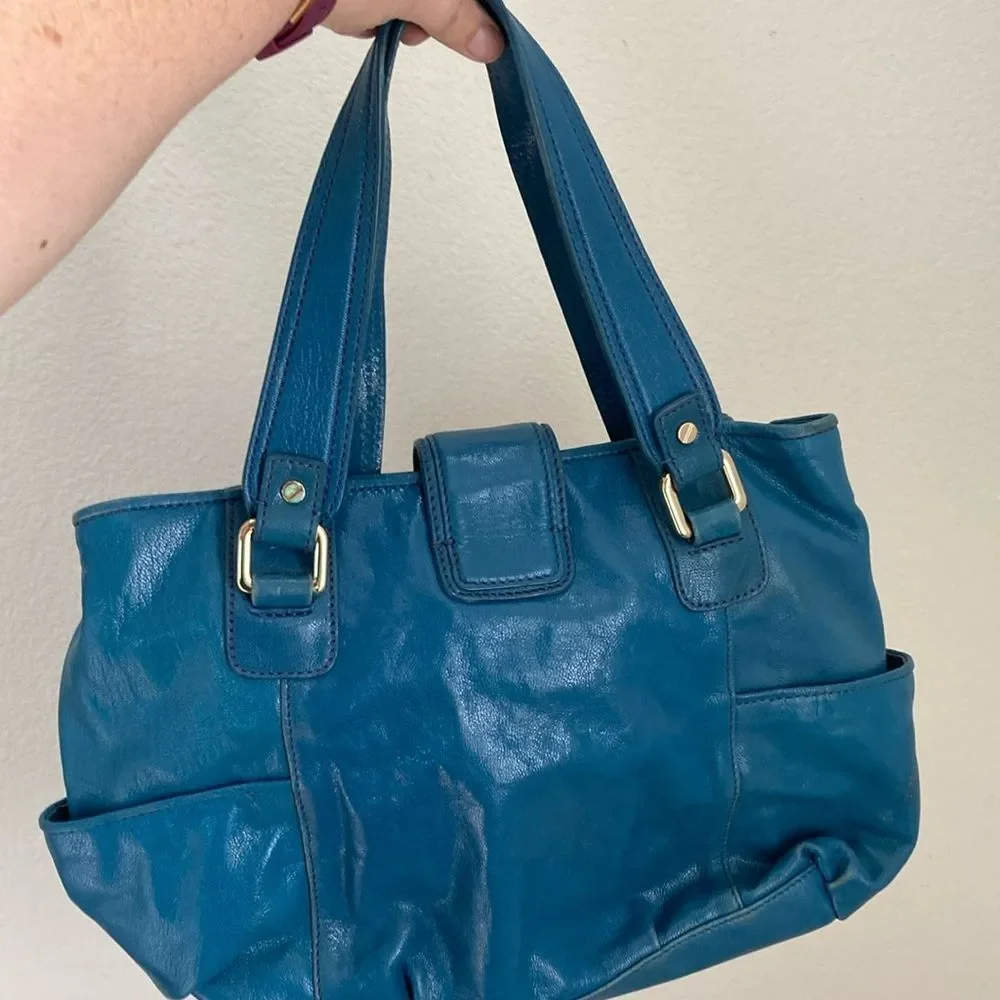 Michael Michael Kors Teal Blue Leather Bag